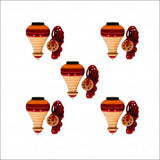 (Pack of 5) Spinning Tops | Wooden Lattu Bhawara | 6 Years + | Festive Gift For Kids