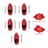 (Pack of 5) Putt Putt Nav | Steam Tin Toy Boat | Collectible Boat | Festive Gift For Kids