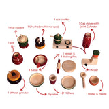 Khel Pani | Wooden Cooking Set Kitchen Set for Kids | 3 Year +