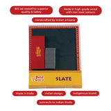 Wooden Framed Slate Board with Pencils & Duster
