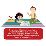 Dashavatar Snakes & Ladders/Saap Seedi, Classic Strategy Board Game with Canvas Fabric Board, Based on Indian Mythological Story