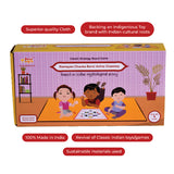 Ramayan Chauka Bara/ Ashta Chamma, Classic Strategy Board Game with Canvas Fabric Board, Based on Indian Mythological Story