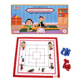 Bal Ganesha Nine Men Morris/ Navakankari, Classic Strategy Board Game with Canvas Fabric Board, Based on Indian Mythological Story