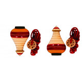 (Pack of 2) Wooden Spinning Tops | Wooden Lattu Bhawra Toy | 6+ Years | Festive Gift For Kids