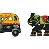 Fridge Magnets handpainted, Fridge Chumbak  Pack of 2